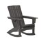 Merrick Lane Ridley HDPE Adirondack Chair with Cup Holder and Pull Out Ottoman, All-Weather HDPE Indoor/Outdoor Chair